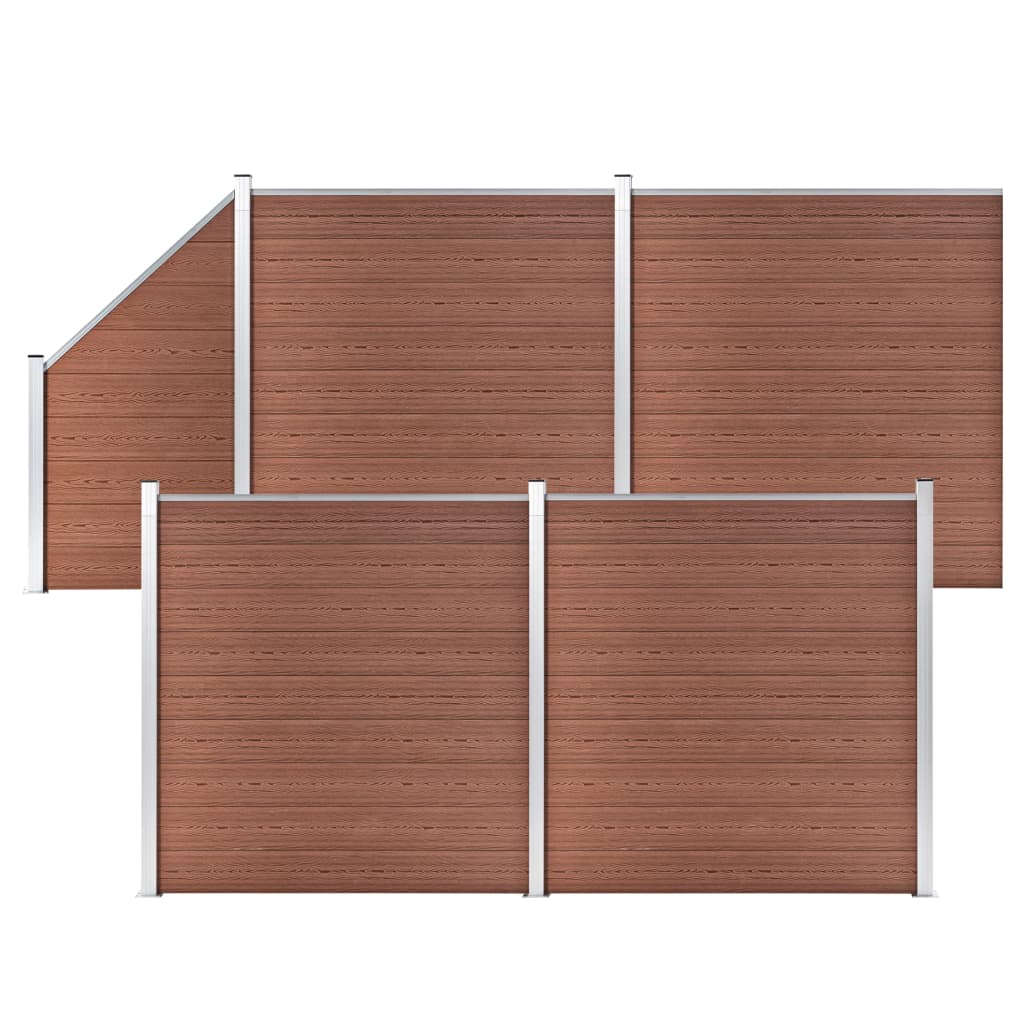 Wpc-staketpanel 7 Fyrkantig + 1 Vinklad