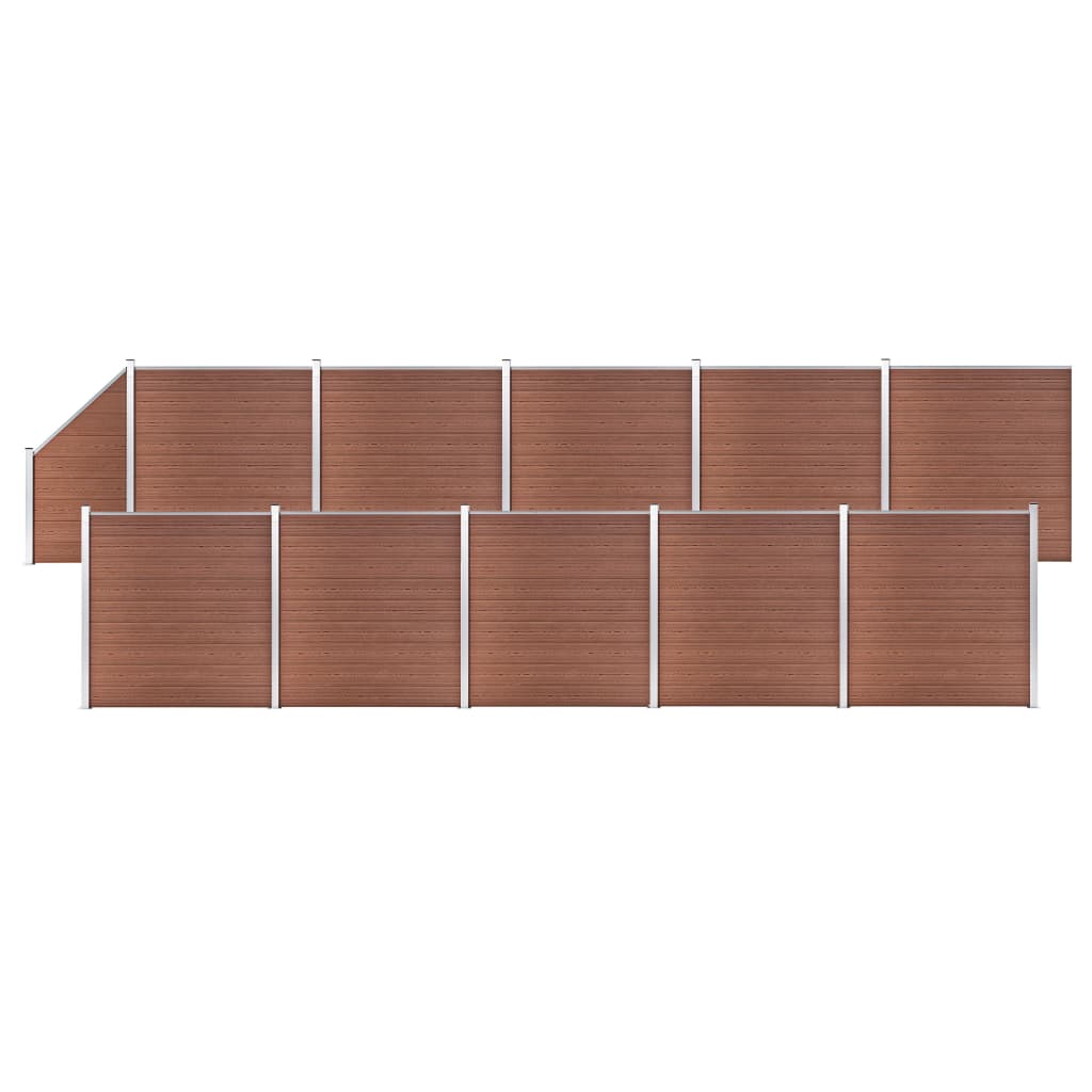 Wpc-staketpanel 10 Fyrkantig + 1 Vinklad