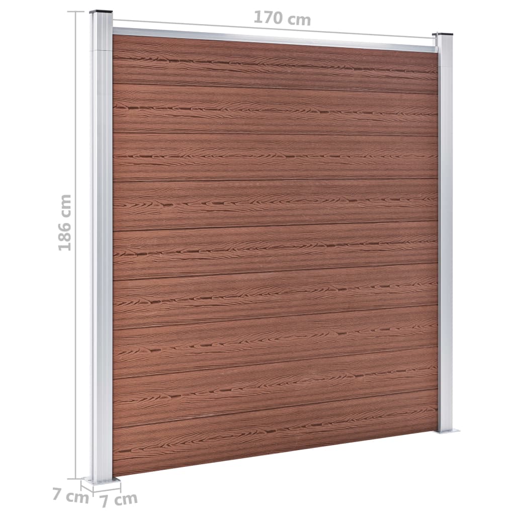 Wpc-staketpanel 10 Fyrkantig + 1 Vinklad