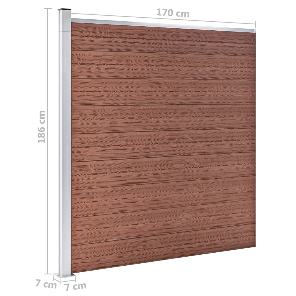 Wpc-staketpanel 10 Fyrkantig + 1 Vinklad