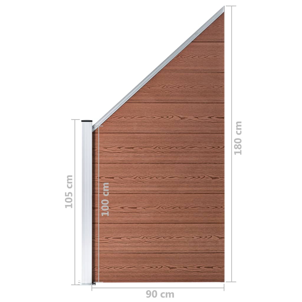 Wpc-staketpanel 10 Fyrkantig + 1 Vinklad