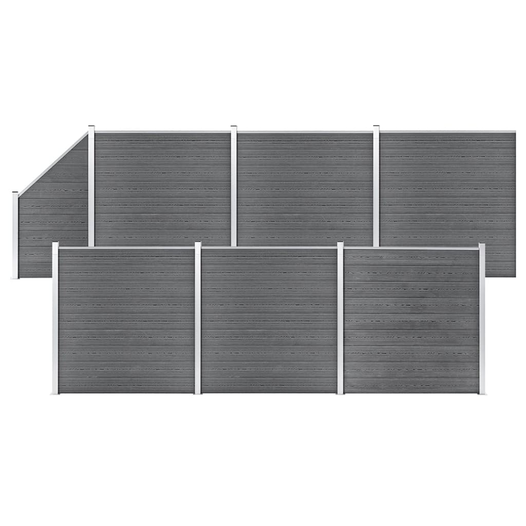 WPC-staketpanel 6 fyrkantig + 1 vinklad