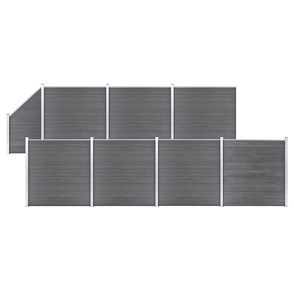 Wpc-staketpanel 7 Fyrkantig + 1 Vinklad