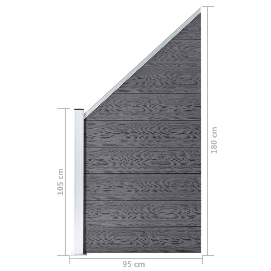 Wpc-staketpanel 7 Fyrkantig + 1 Vinklad