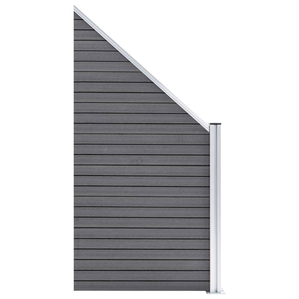 Wpc-staketpanel 7 Fyrkantig + 1 Vinklad