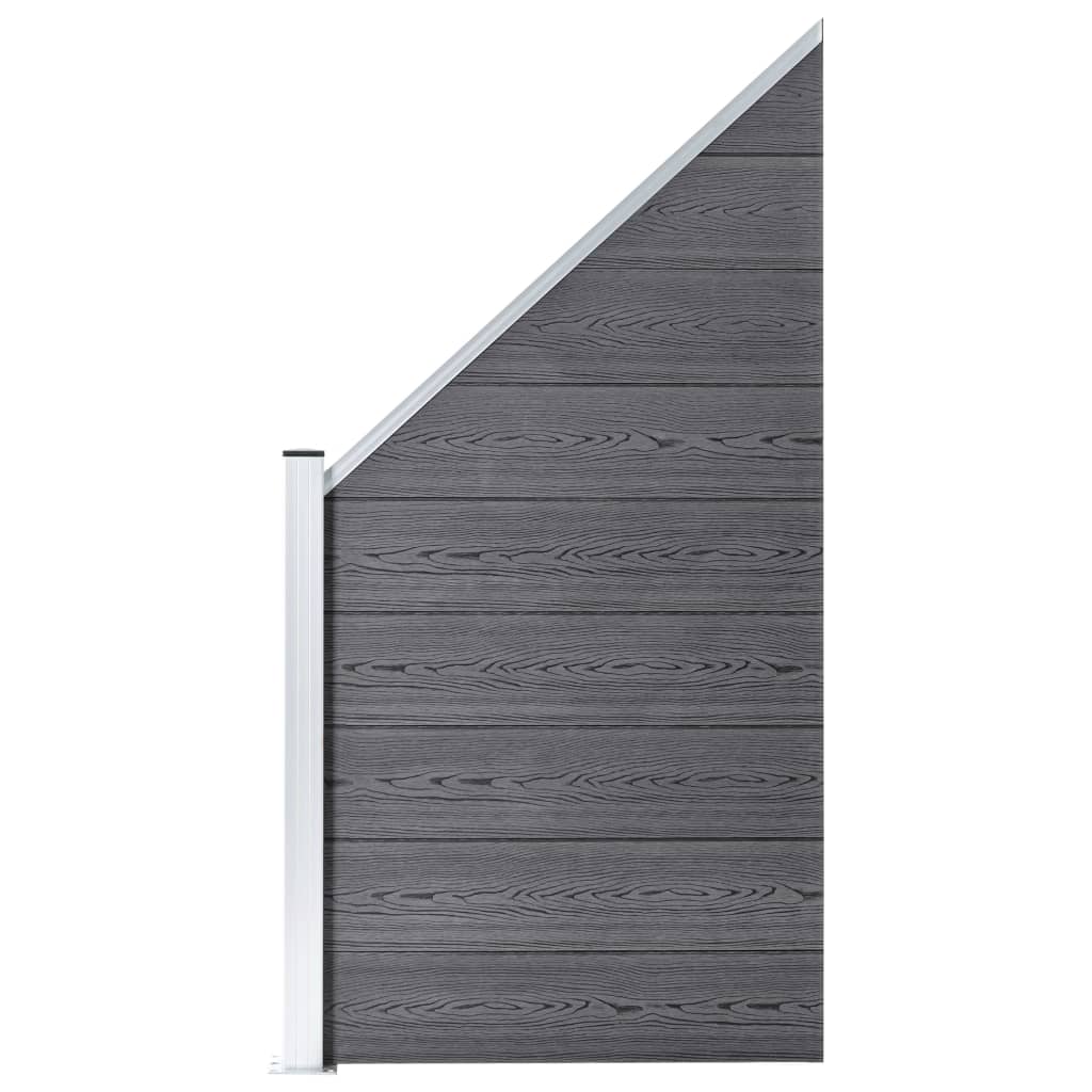 Wpc-staketpanel 7 Fyrkantig + 1 Vinklad