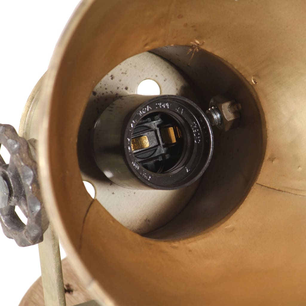 Industriell Vägglampa och Taklampa Mässing E27
