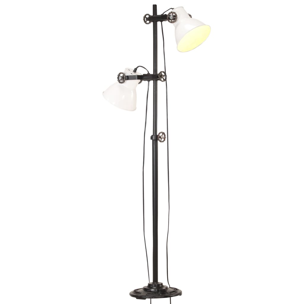 Golvlampa med 2 lampskärmar E27 gjutjärn