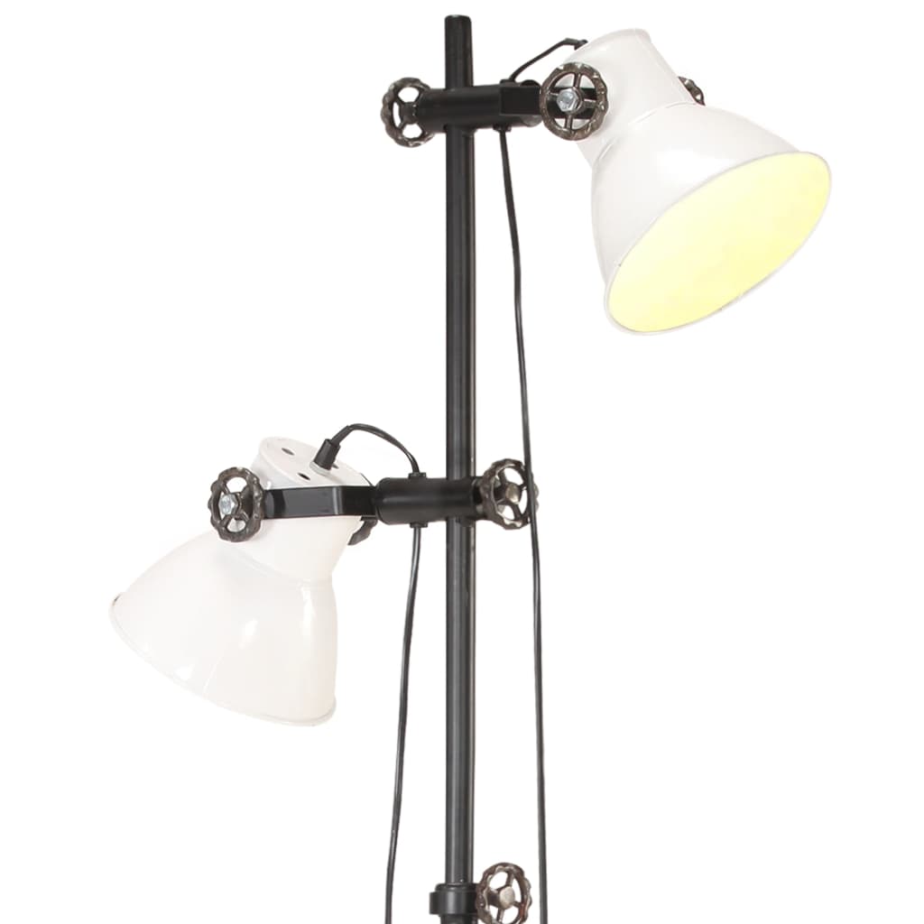 Golvlampa med 2 lampskärmar E27 gjutjärn
