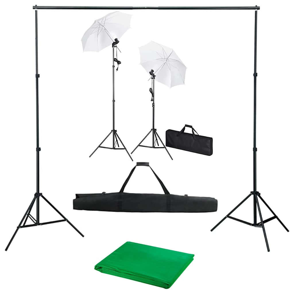Fotostudio Med Bakgrunder, Lampor Och Paraplyer