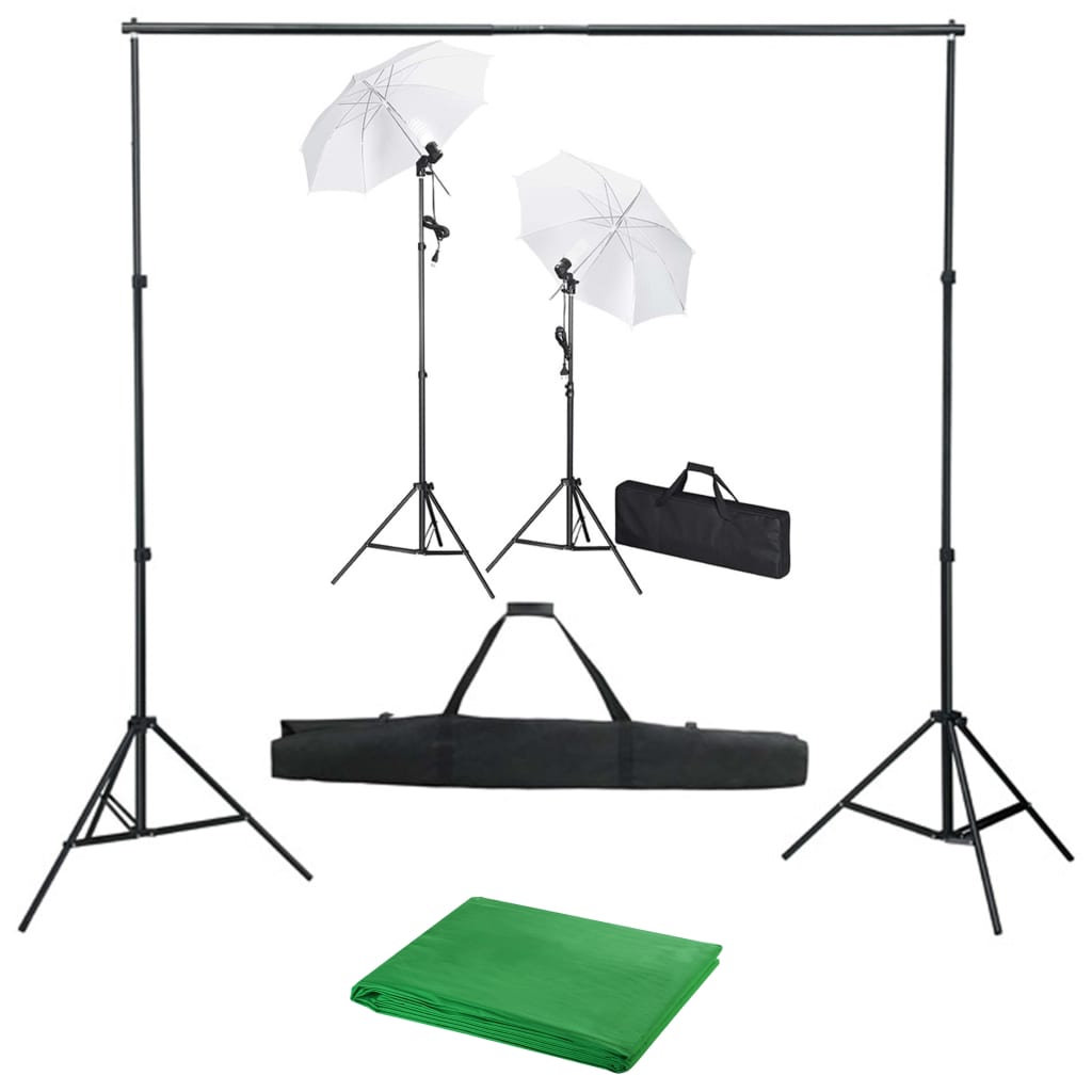 Fotostudio Med Bakgrunder, Lampor Och Paraplyer