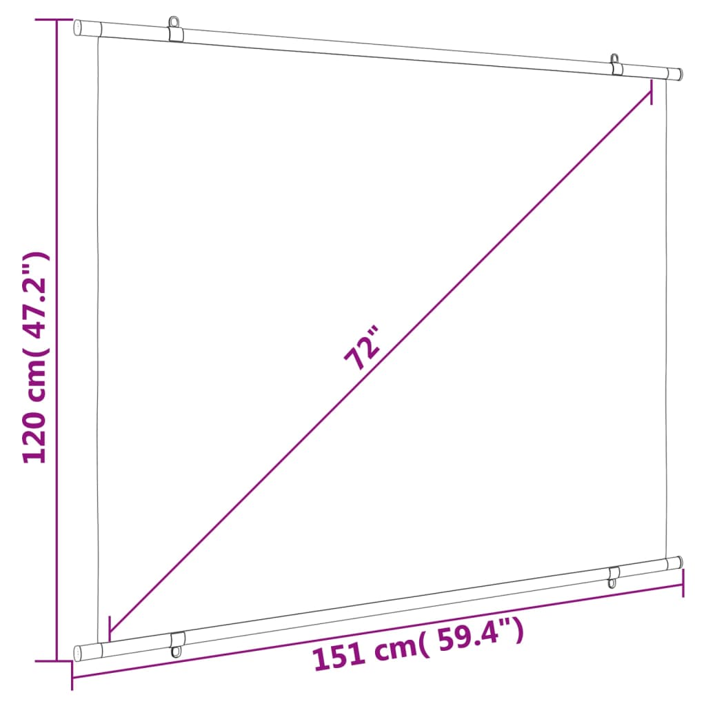 Projektorduk 72" 4:3