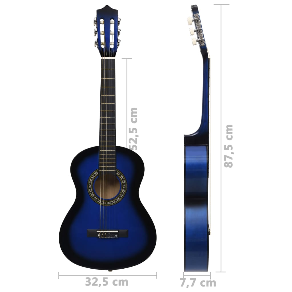 Gitarr för nybörjare och barn med fodral klassisk 1 2 34"