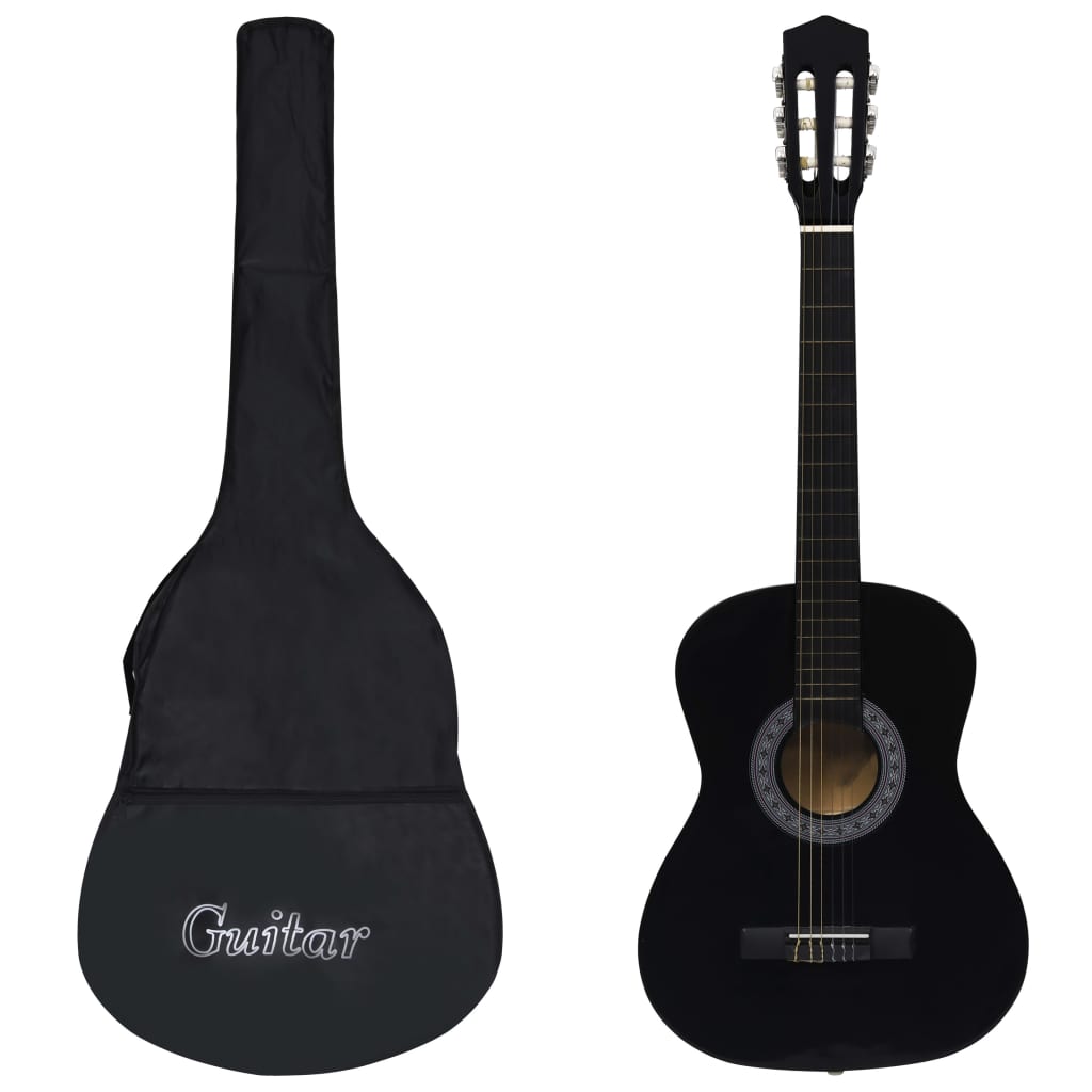 Gitarr för nybörjare med fodral klassisk 3 4 36"