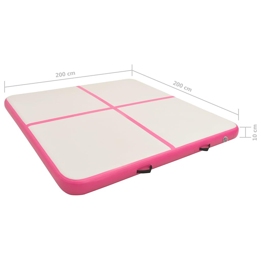 Uppblåsbar gymnastikmatta med pump PVC