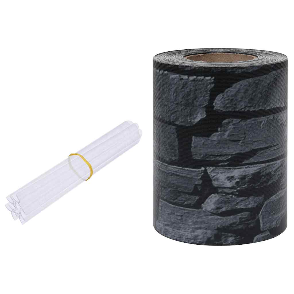 Insynsskydd för trädgården PVC stendesign