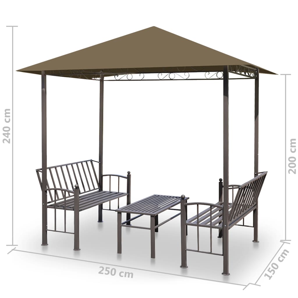 Paviljong med Bord och Bänkar 180 G och