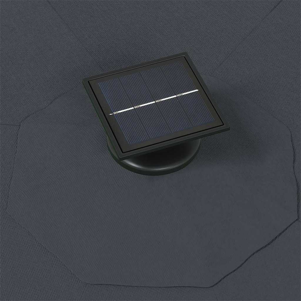 Väggmonterat Trädgårdsparasoll Med LEDs