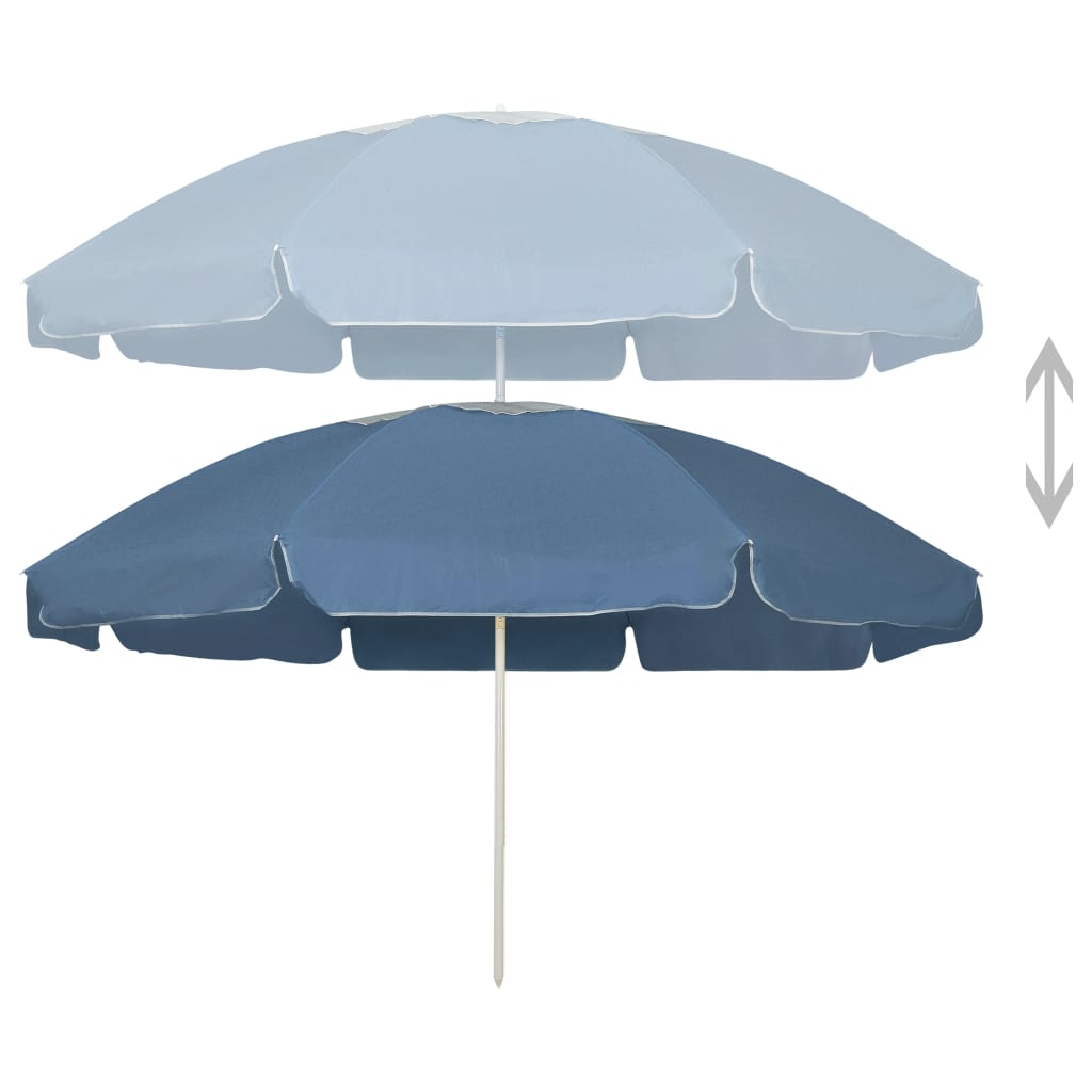 Strandparasoll Svart 200x125 Cm