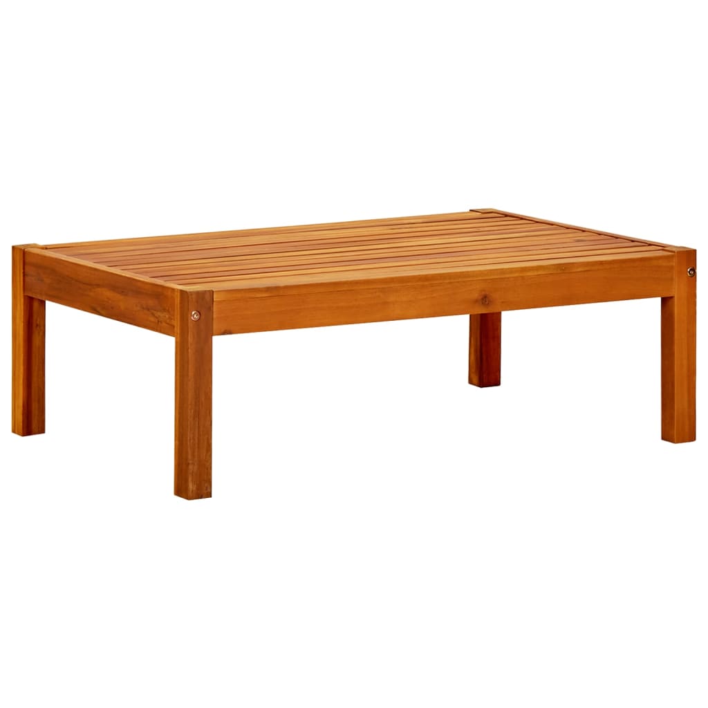 Trädgårdsbänk med bord och fotpallar massivt akaciaträ