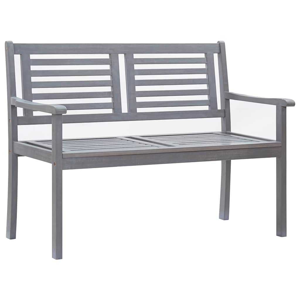 Trädgårdsbänk 2-sits med dyna 120 cm eukalyptusträ
