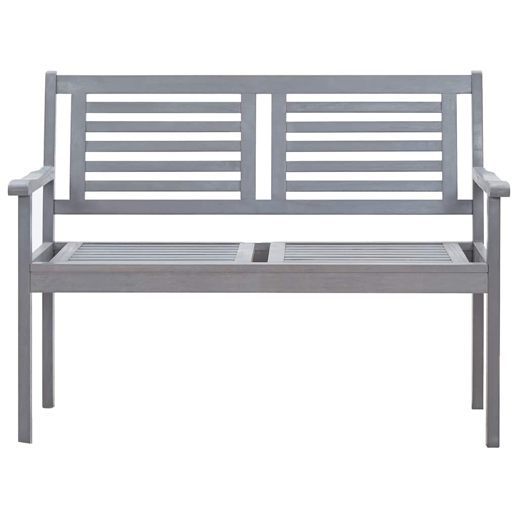 Trädgårdsbänk 2-sits med dyna 120 cm eukalyptusträ