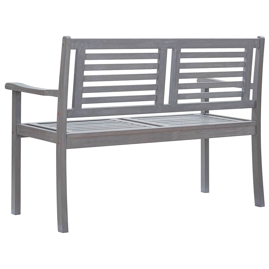 Trädgårdsbänk 2-sits med dyna 120 cm eukalyptusträ