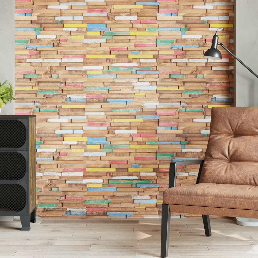 Väggbeklädnad 10 St 1,03 M² Massiv Teak