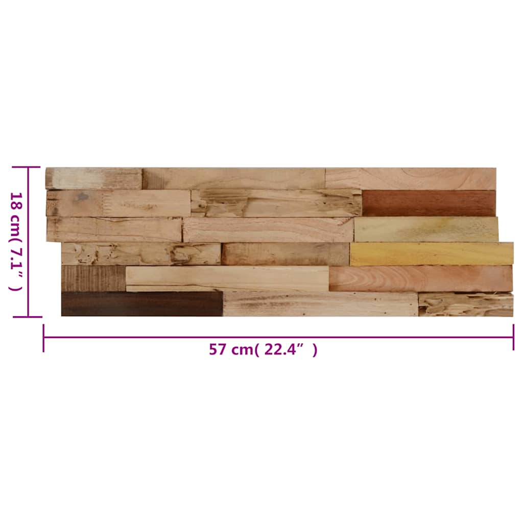 Väggbeklädnad 1,03 m² återvunnen teak
