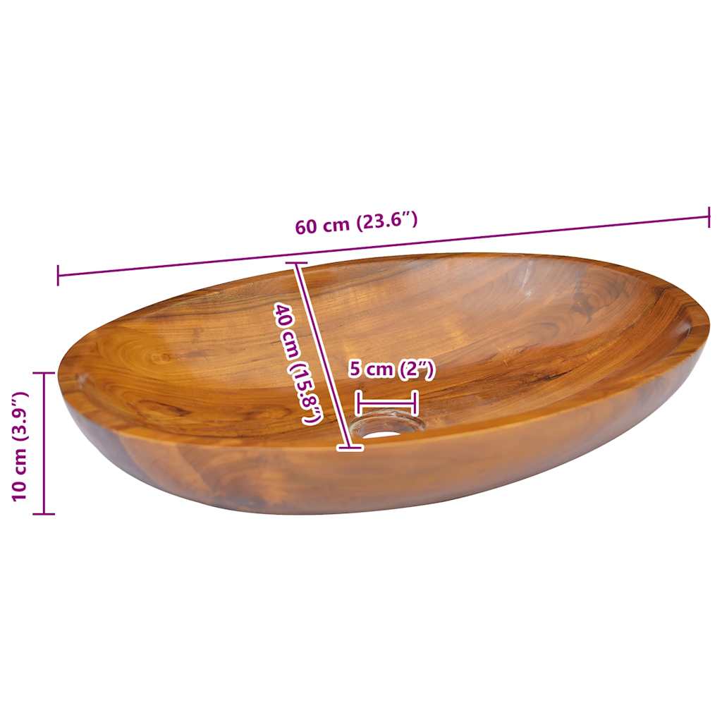 Handfat massiv teak