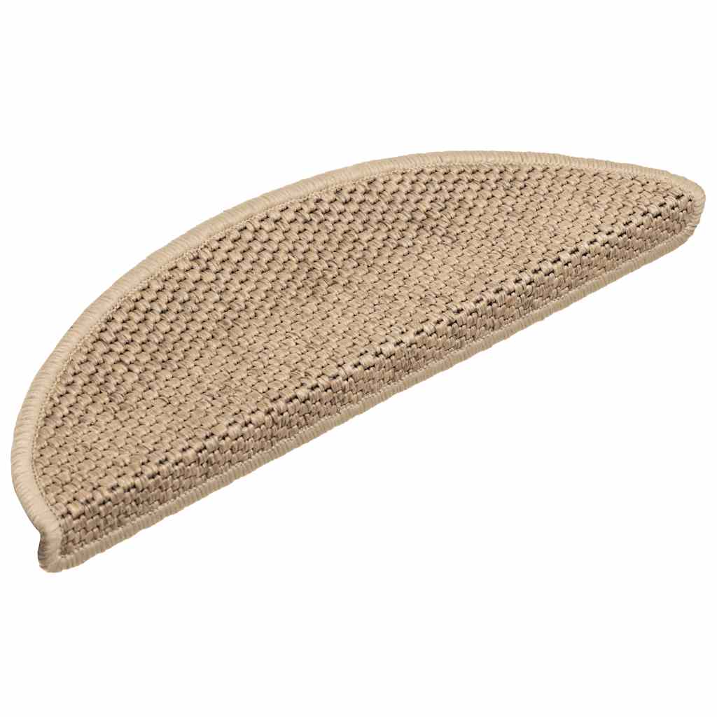 Trappstegsmattor Självhäftande Sisallook 15 St Sand