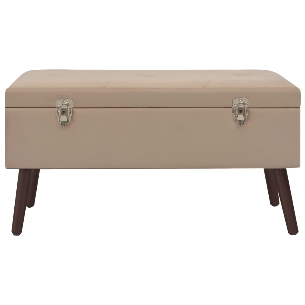 Bänk med förvaringsutrymme 80 cm sammet