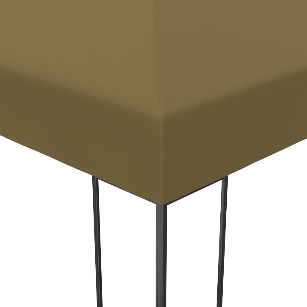 Paviljong med ljusslinga LED taupe