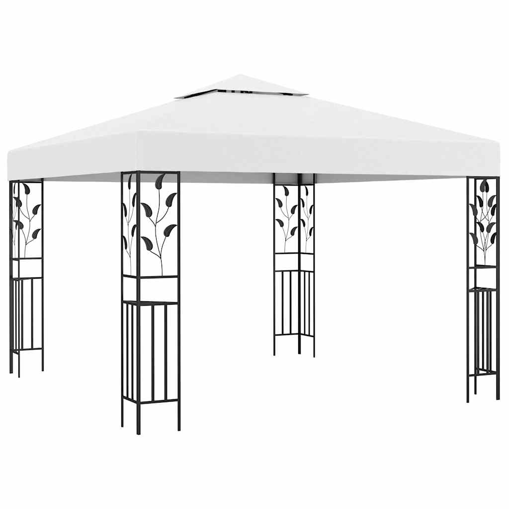 Paviljong med ljusslinga LED aluminium