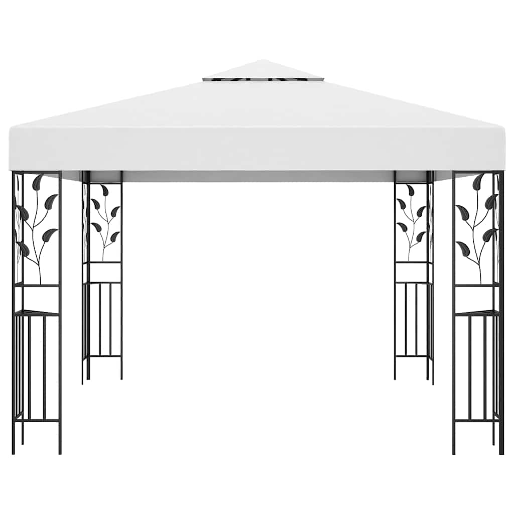 Paviljong med ljusslinga LED aluminium