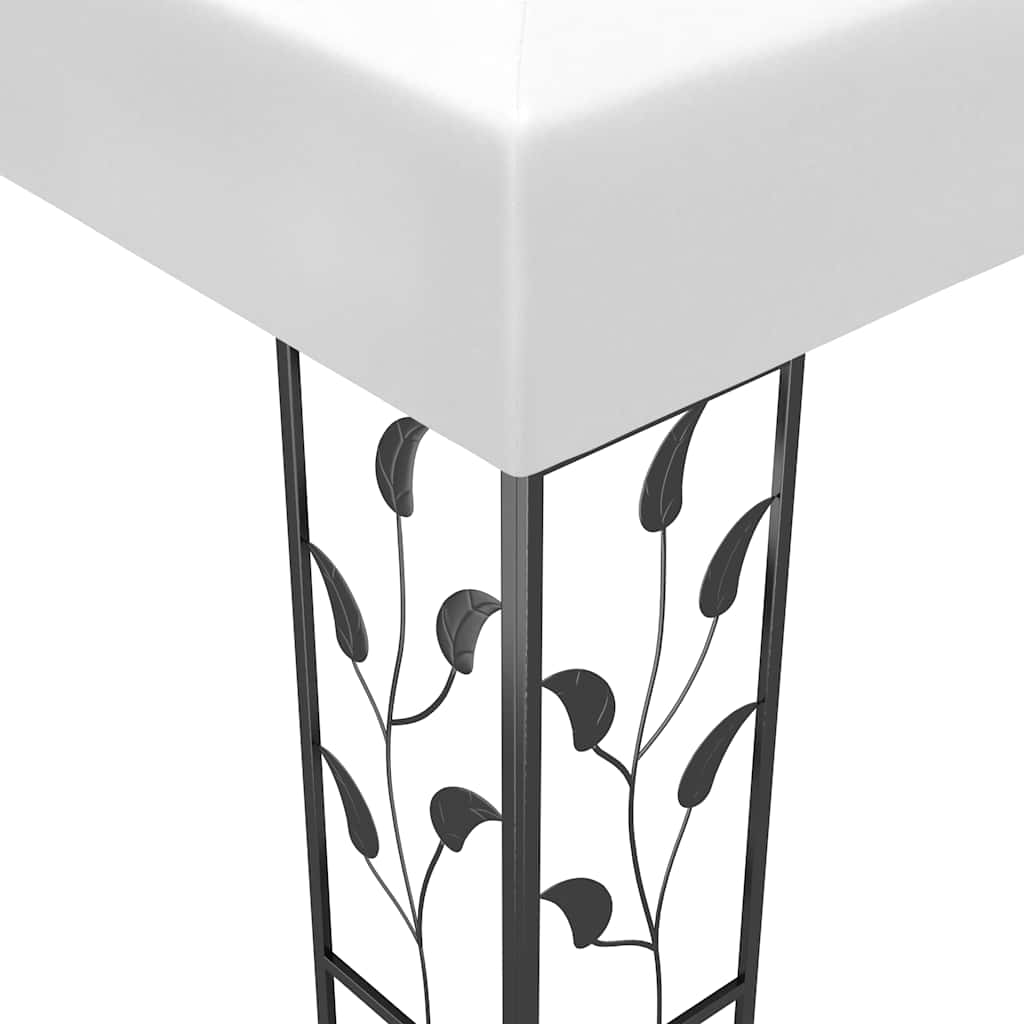 Paviljong med ljusslinga LED aluminium