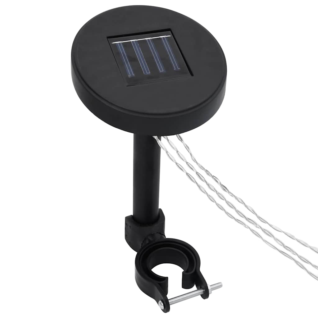 Paviljong med ljusslinga LED aluminium