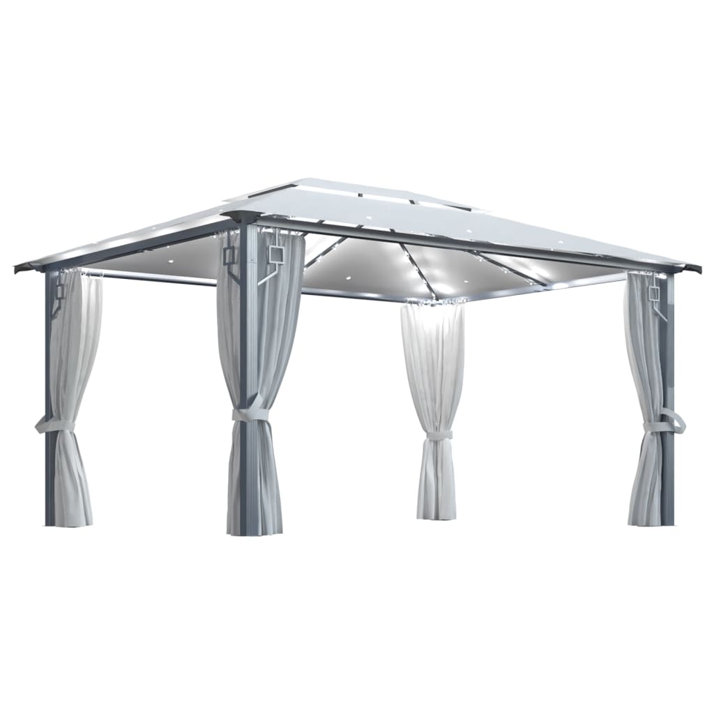 Paviljong Med Gardin & Ljusslinga LED