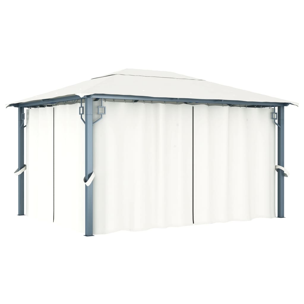 Paviljong Med Gardin & Ljusslinga LED