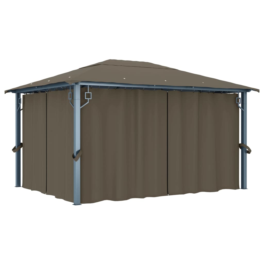 Paviljong Med Gardin & Ljusslinga LED