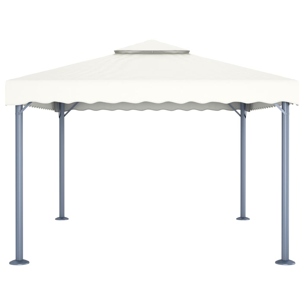 Paviljong med ljusslinga LED aluminium