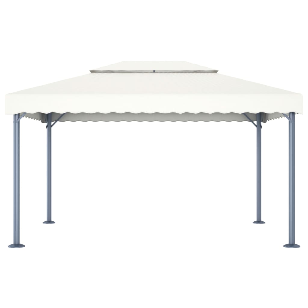Paviljong med ljusslinga LED aluminium