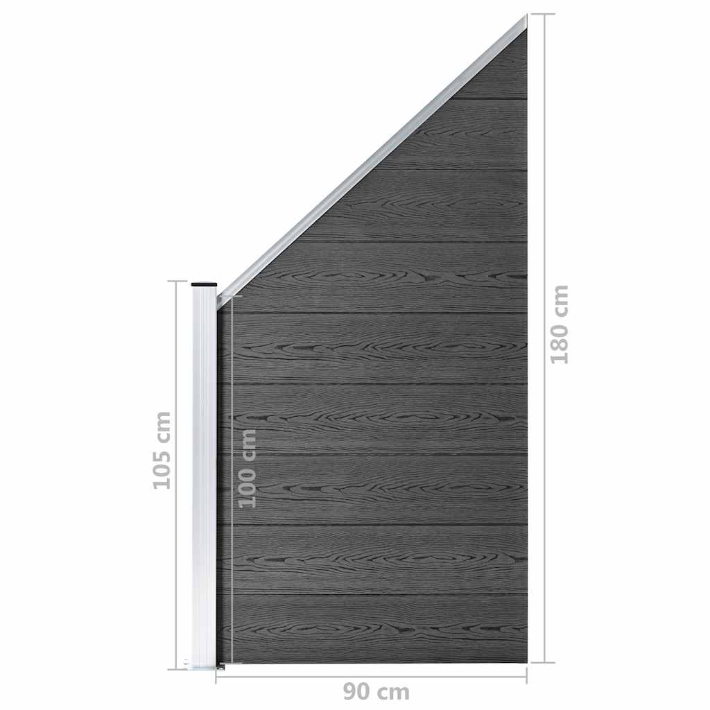 Staketpaneler Wpc 619x(105-186) Cm
