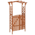 Pergola Med Grind Massivt Granträ