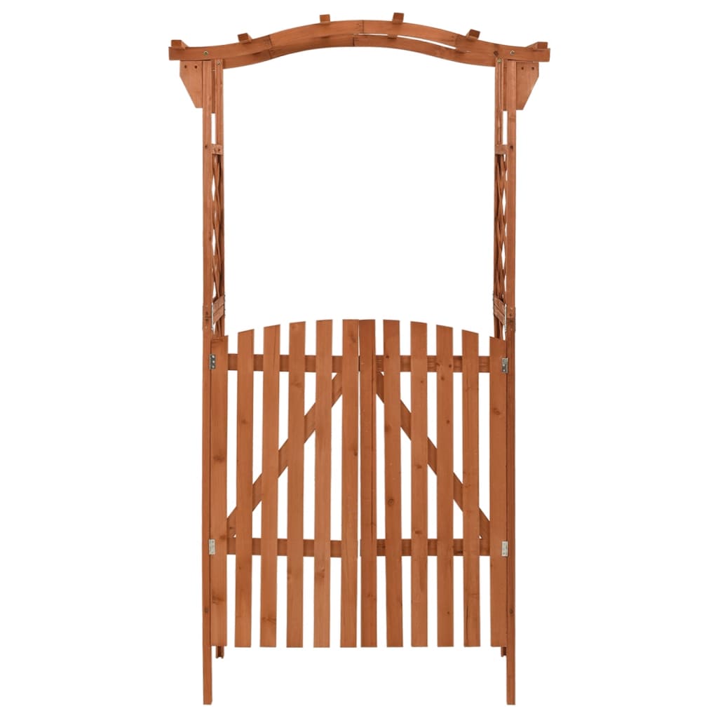 Pergola Med Grind Massivt Granträ