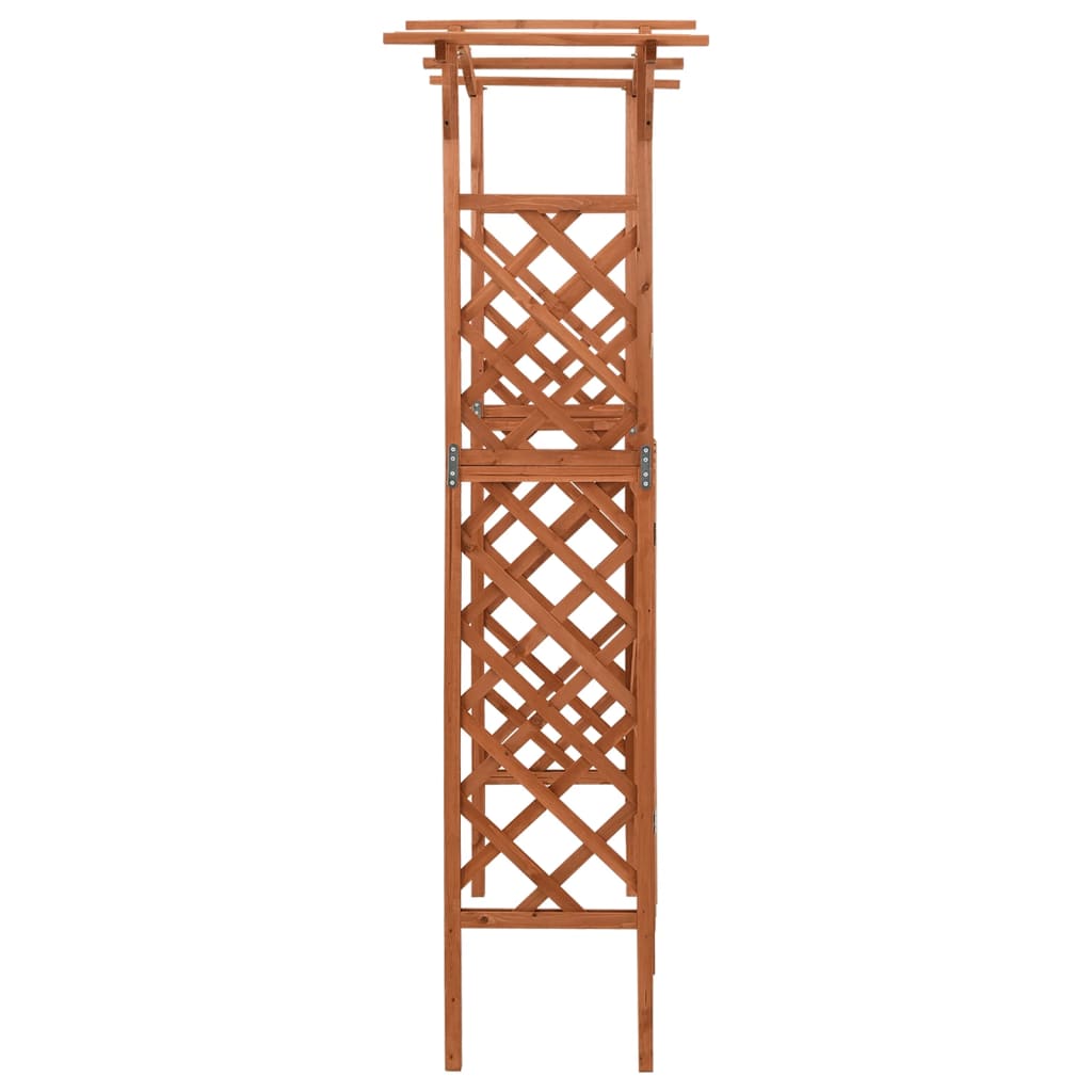 Pergola Med Grind Massivt Granträ