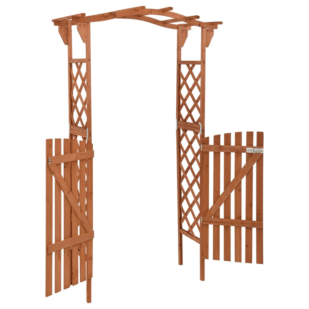 Pergola Med Grind Massivt Granträ