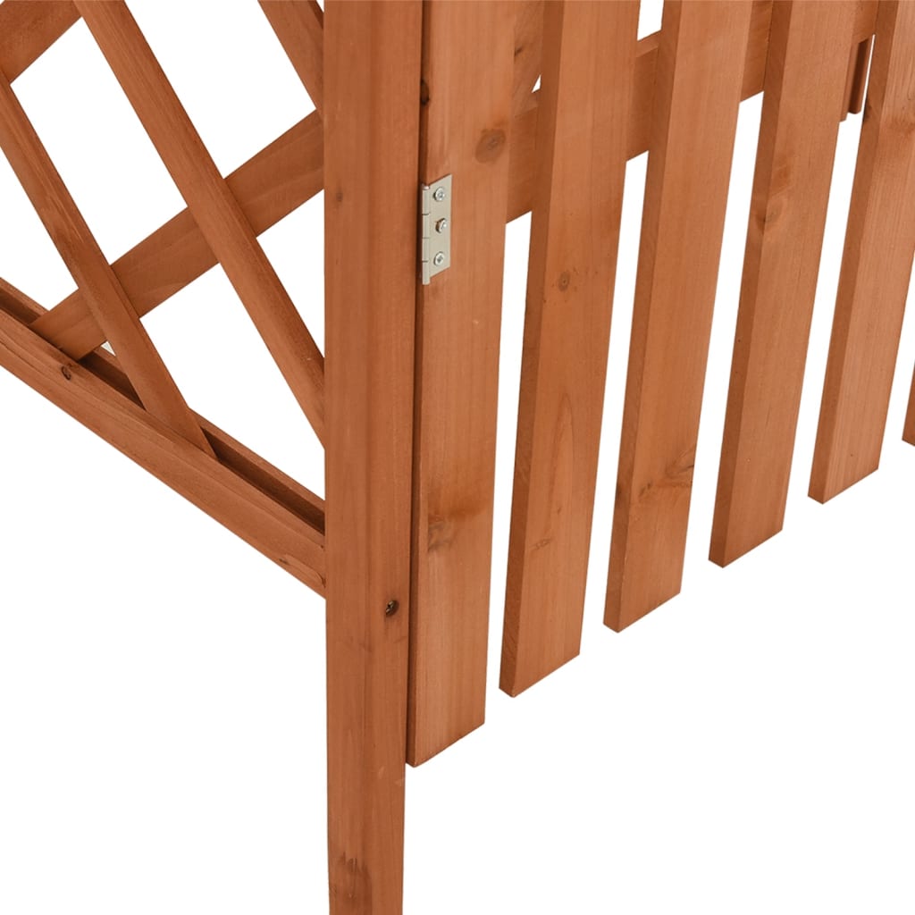 Pergola Med Grind Massivt Granträ