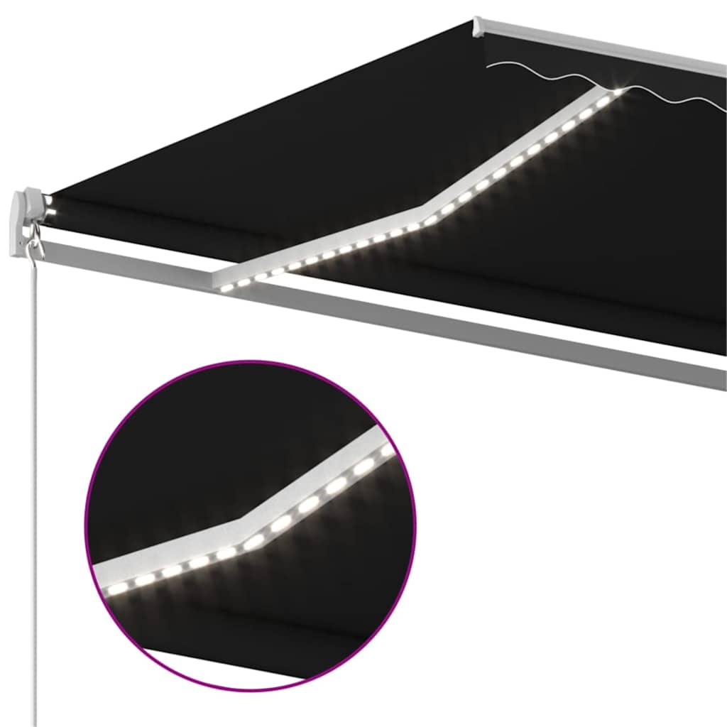 Markis Manuellt Infällbar med LED