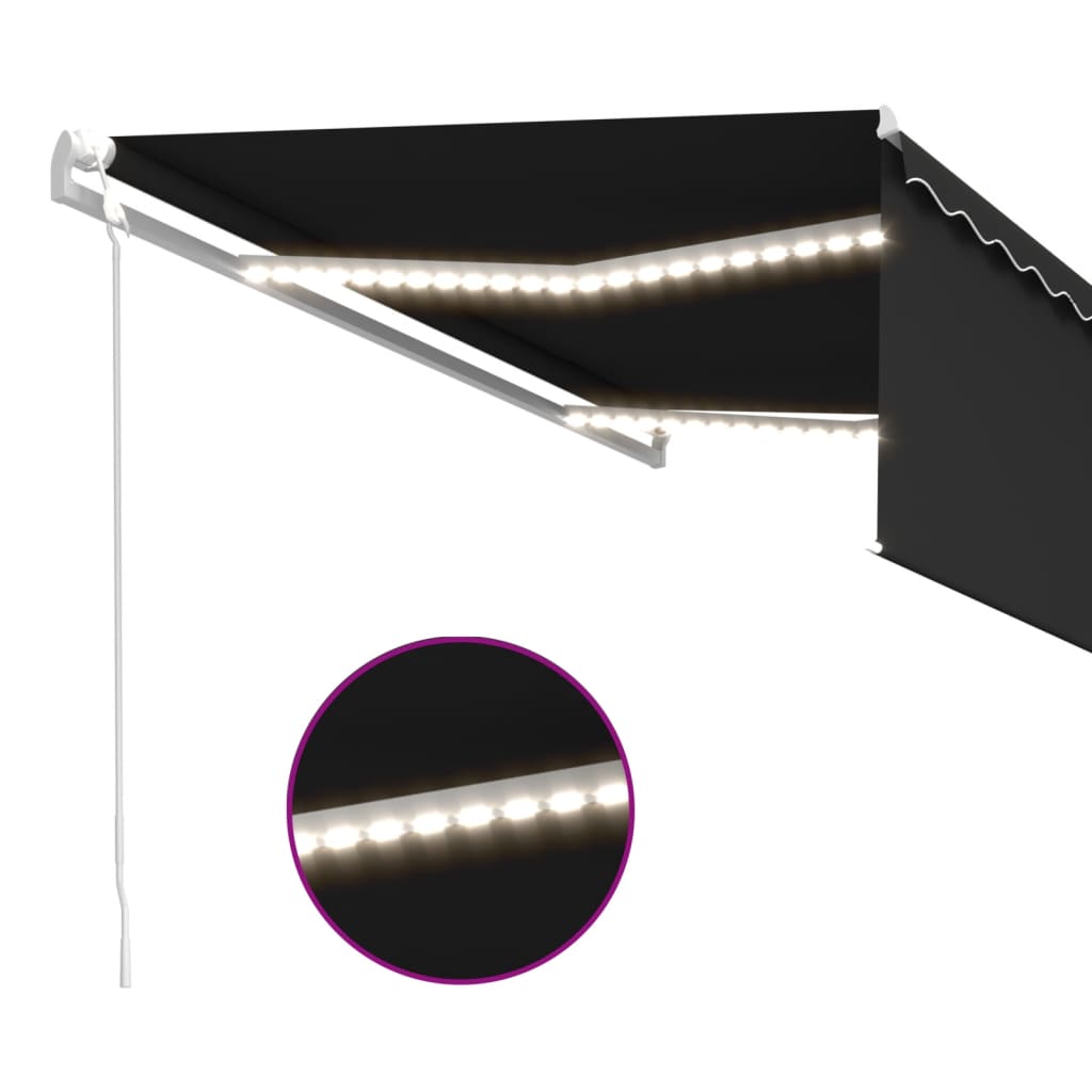 Automatisk Markis Med Vindsensor Rullgardin LED